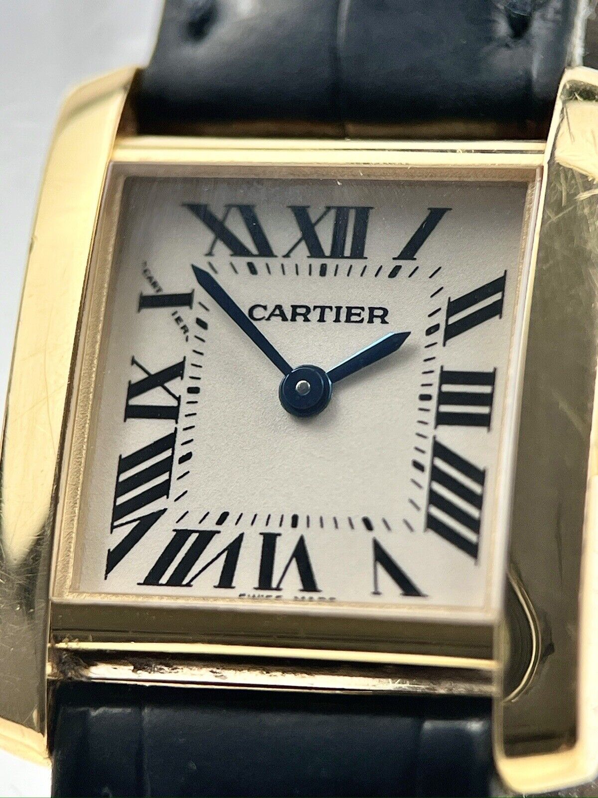 Cartier Tank Francaise Small 18k Yellow Gold Ladies Quartz Watch Ref. 2385