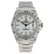 Rolex Explorer II Stainless Steel White Dial 40mm Automatic Movement Mens 16570