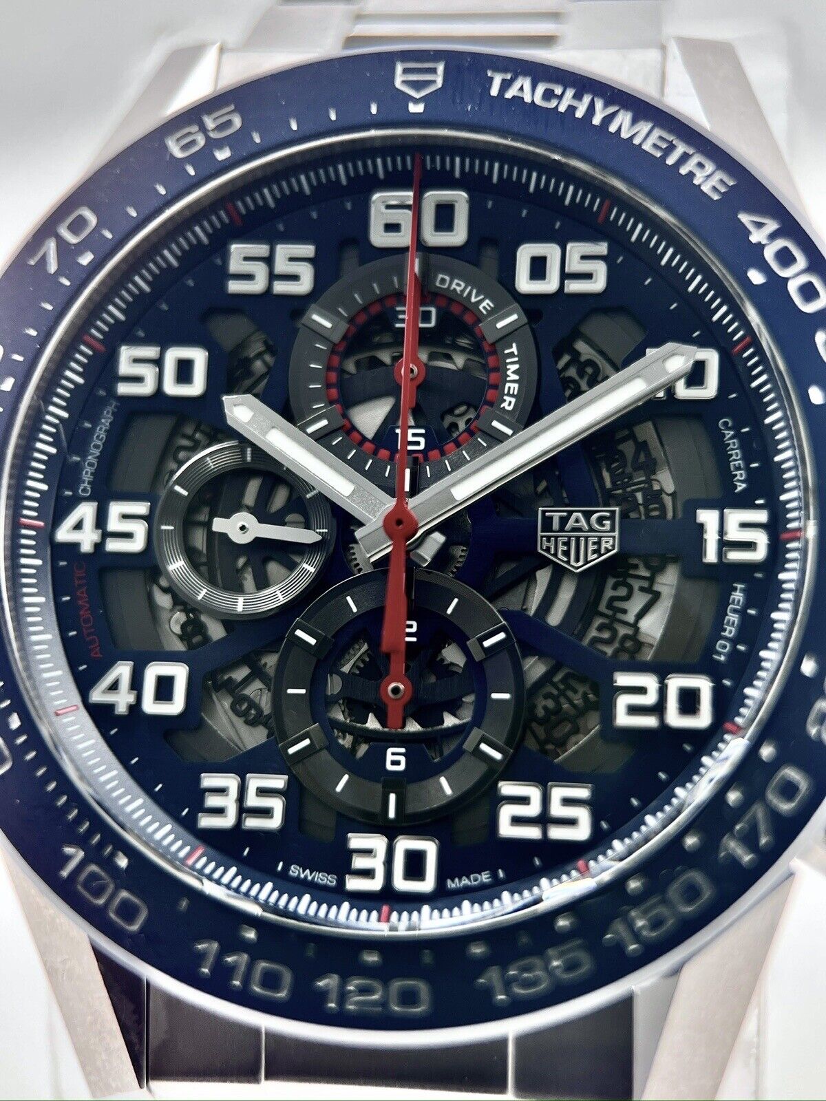 Tag Heuer Carrera Red Bull Racing CAR2A1K Chronograph Automatic Men's Watch B&P