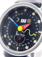Alain Silberstein Stainless Steel Black Dial 37.5mm Automatic Men’s Watch HEBDO