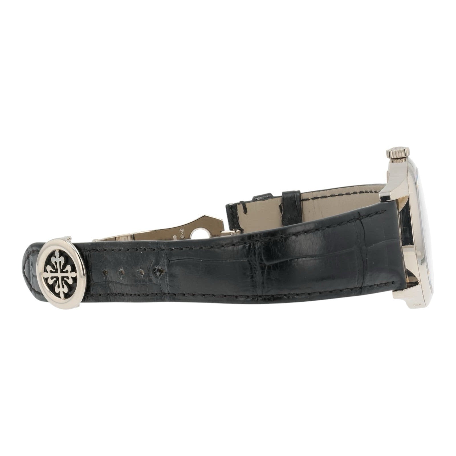 Patek Calatrava Black Dial 18k White Gold 39mm Automatic Movement Men’s 6006G