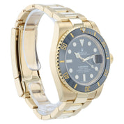 Rolex Submariner Black Dial 18k Yellow Gold 40mm Automatic Mens Watch 116618LN