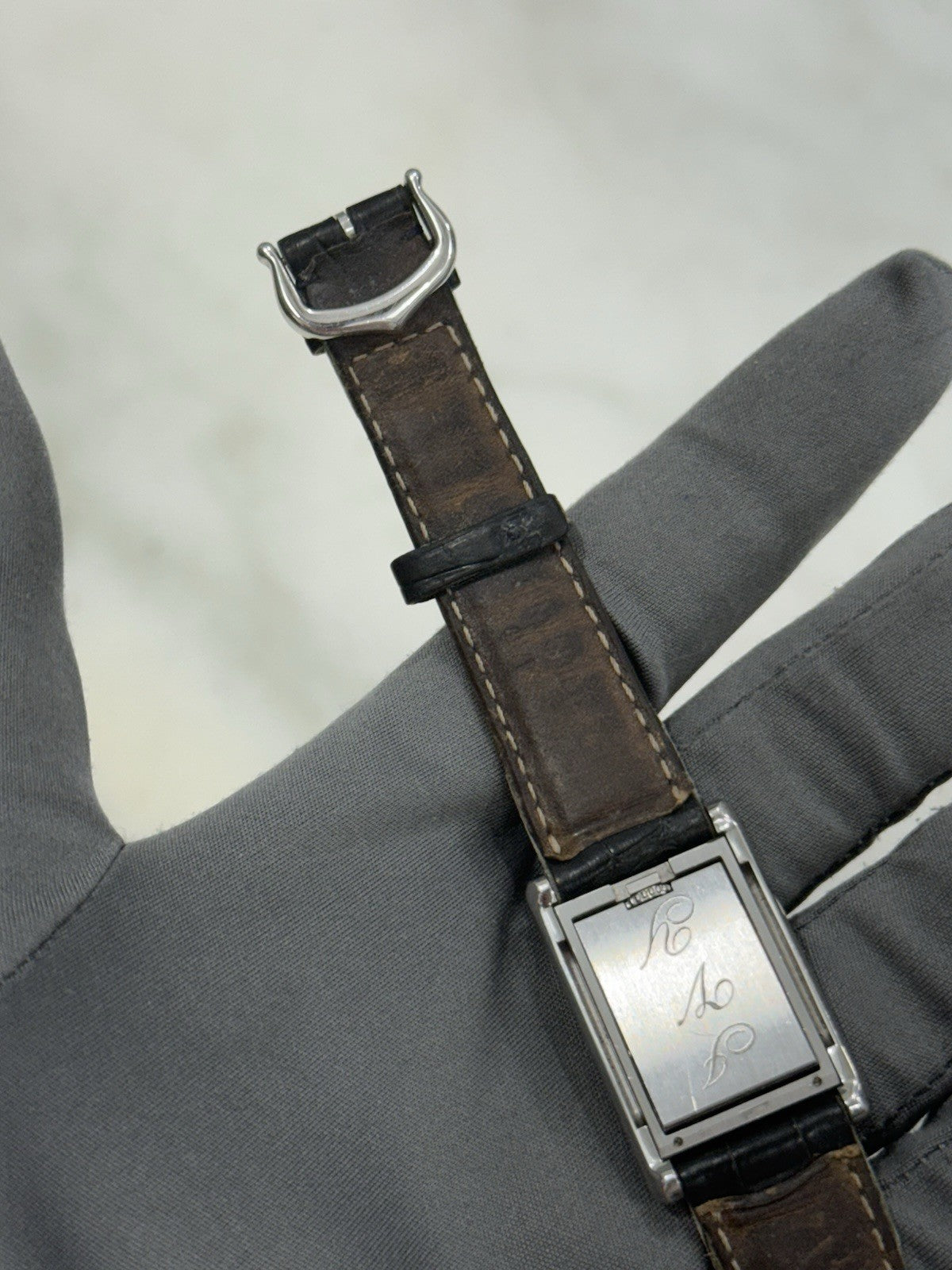 Cartier Tank Basculante Small 25 x 22mm Quartz Steel W1011158 Selling As-Is