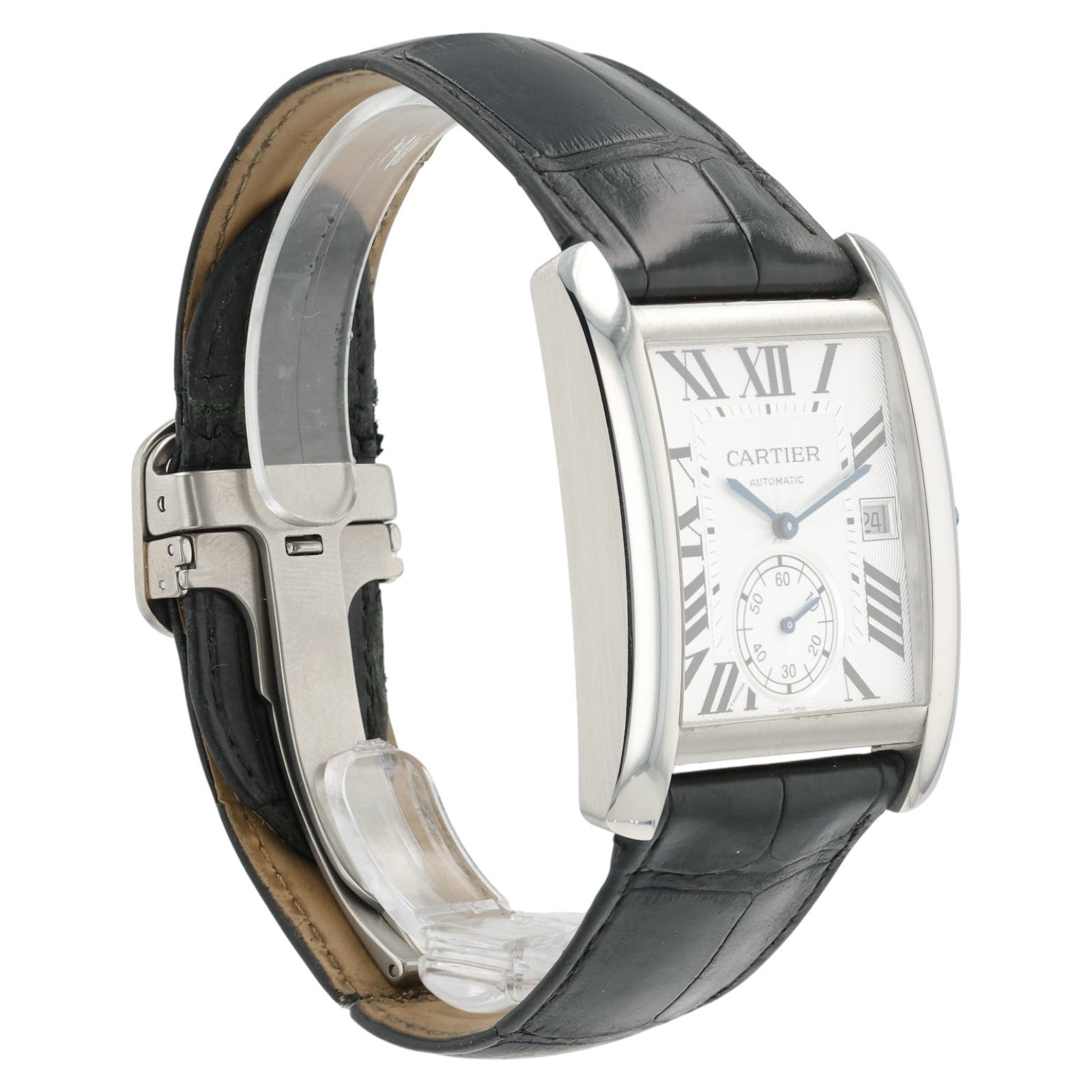 Cartier Tank MC Large Model 34mm Silver Dial Automatic Steel W5330003 3589
