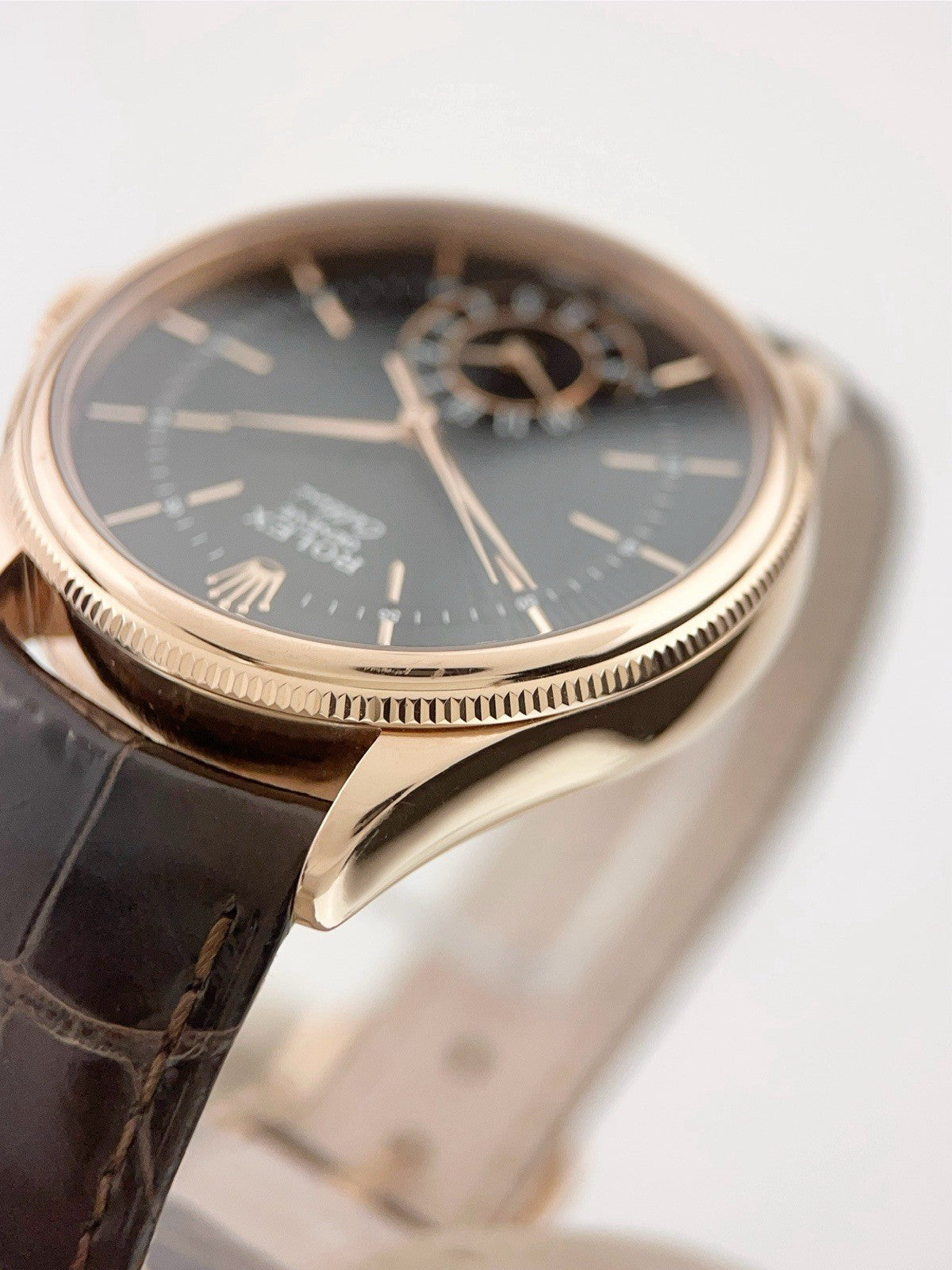 Rose Gold Rolex Cellini Dual Time 50525 | Birmingham Luxury Watches Birmingham, Michigan