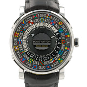 Louis Vuitton World Timer Multi-color Dial Steel 39mm Automatic Mens Watch Q5D20