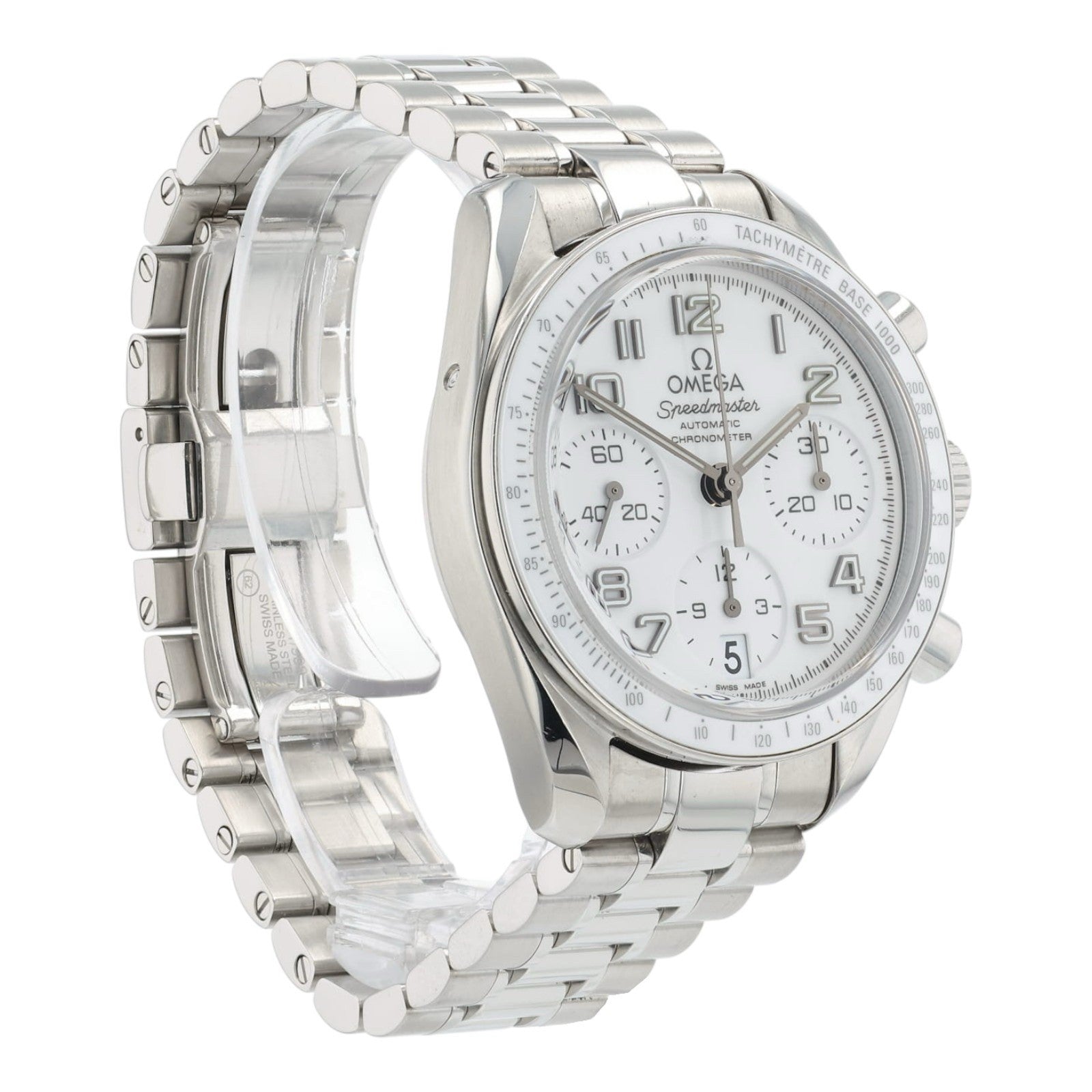 Omega Speedmaster Steel White Dial 38mm Automatic Mens Watch 324.33.38.40.04.001