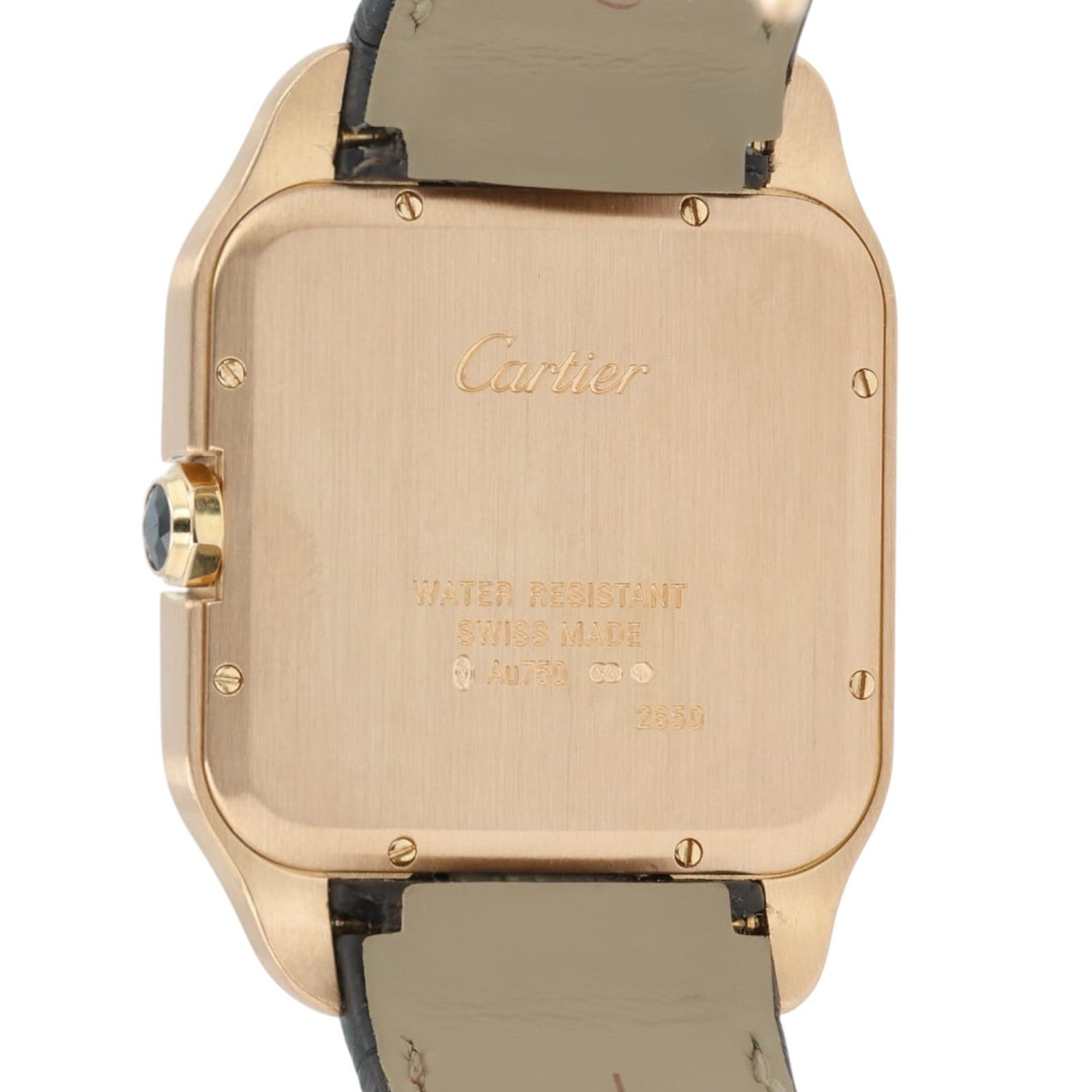 Cartier Santos Dumont Grey Dial 18k Rose Gold 35mm Manual Wind Men’s Watch 2650