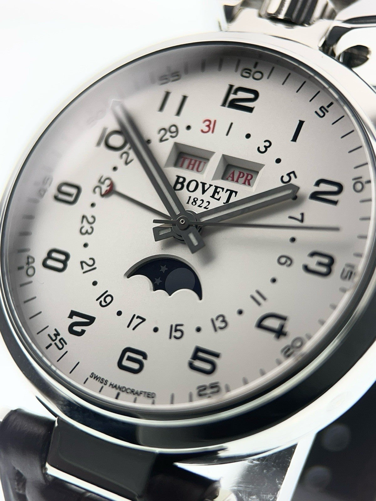 Bovet Sportster Triple Date Steel Silver Dial 40mm Automatic Men’s Watch QA0067