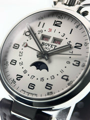 Bovet Sportster Triple Date Steel Silver Dial 40mm Automatic Men’s Watch QA0067