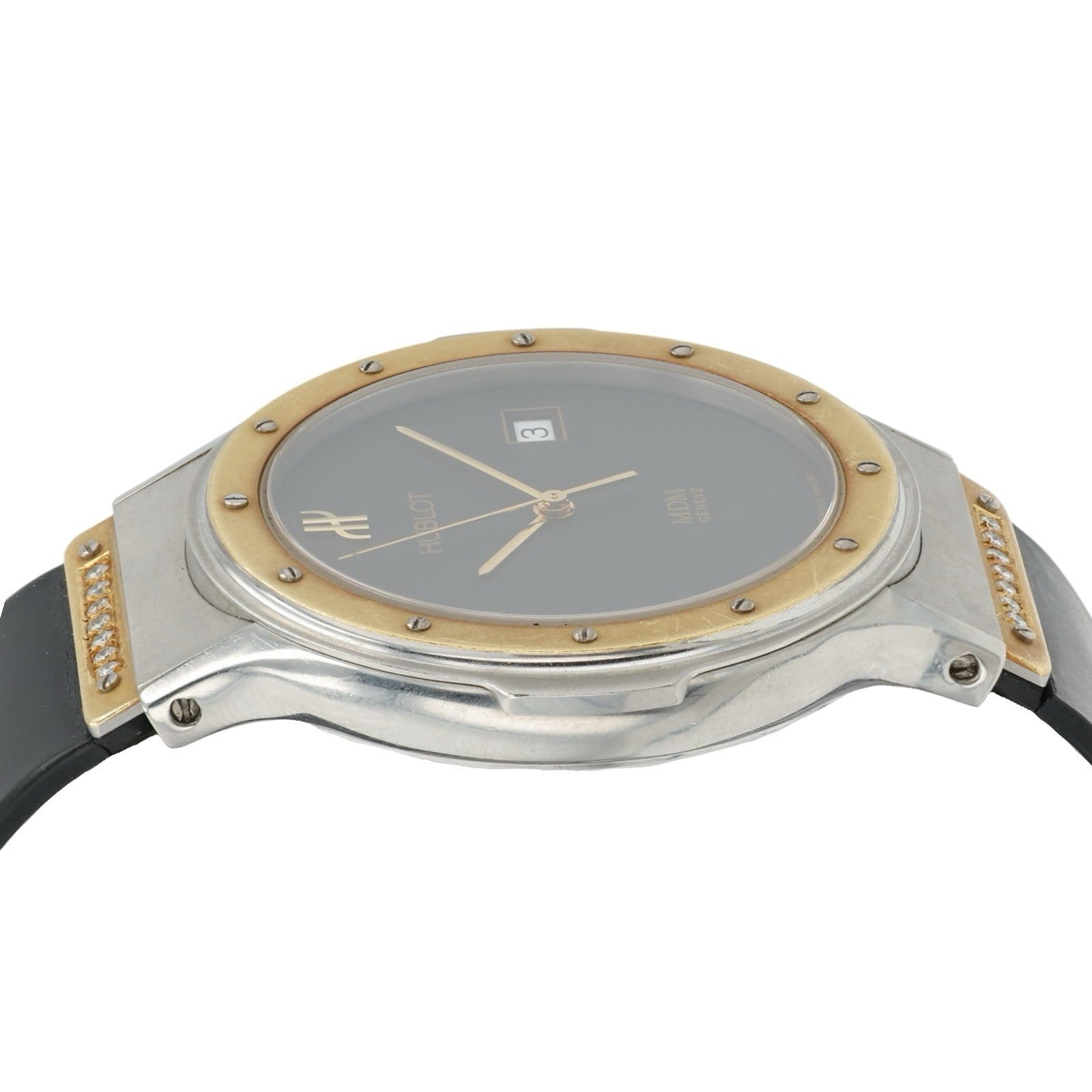 Hublot Classic Black Dial Gold & Steel 35mm Quartz Movement Unisex Watch 1521.1