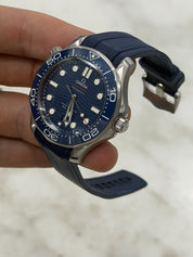 2026 Omega Seamaster Wave 300m Diver Blue Ceramic Watch 210.30.42.20.03.001