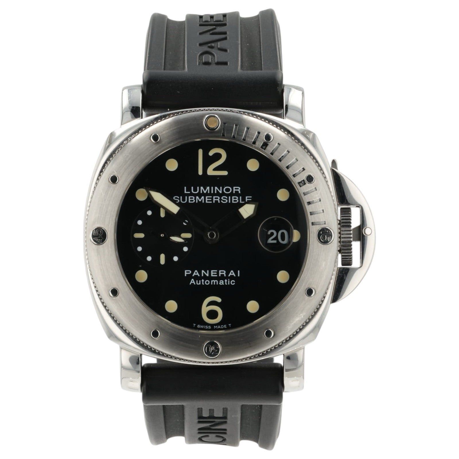 Panerai Luminor Submersible Black Dial 44mm Steel Automatic Mens Watch PAM00024