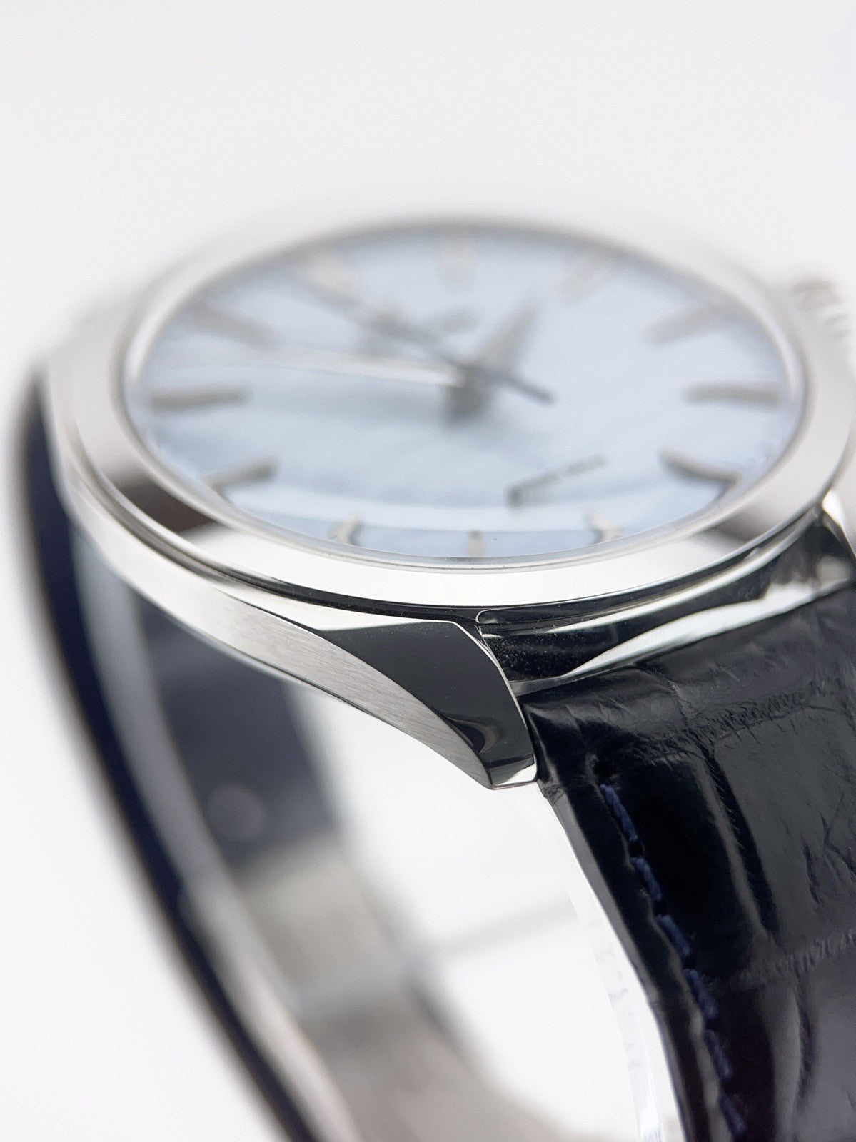 Grand Seiko Spring Drive Steel Ice Blue Dial 38.5mm Manual Wind Watch SBGY007G