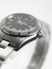 Rolex Oyster Stainless Steel Black Dial 24mm Automatic Women’s Watch 67180
