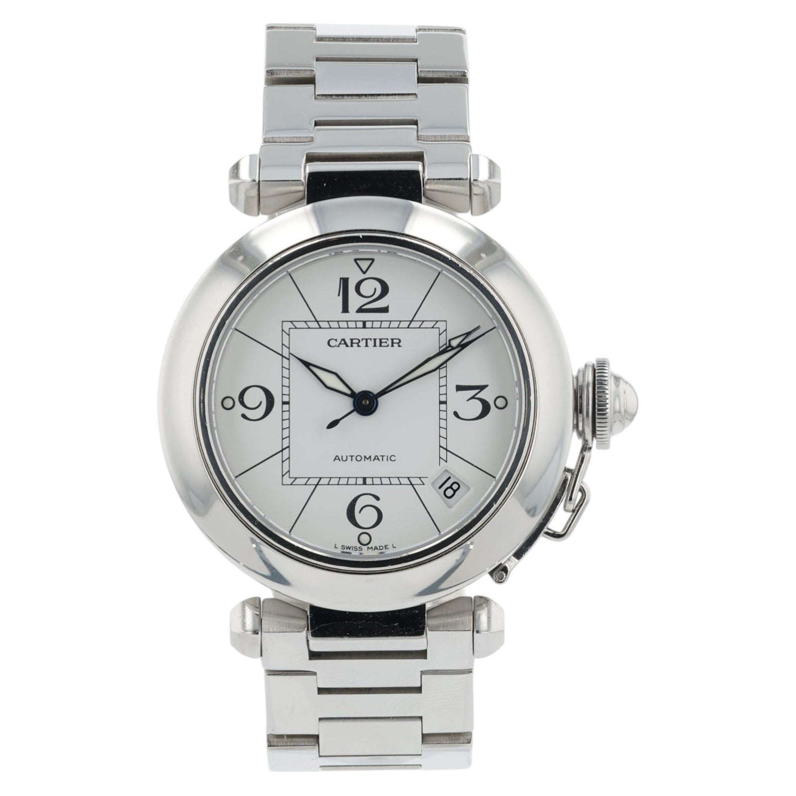 Cartier Pasha C White Dial Stainless Steel 35mm Automatic Men’s Watch W31074M7