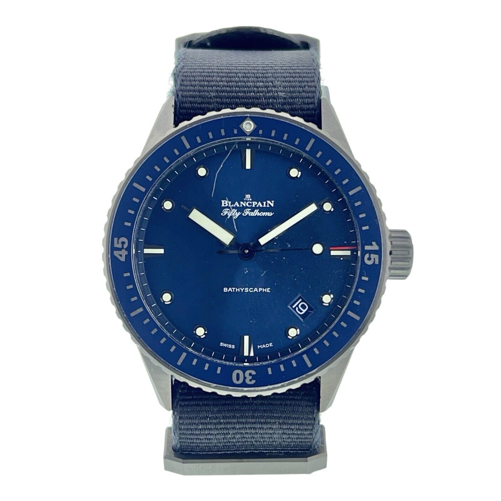 Blancpain Fifty Fathoms Ceramic Blue Dial 43mm Automatic Mens 5000-0240-052A