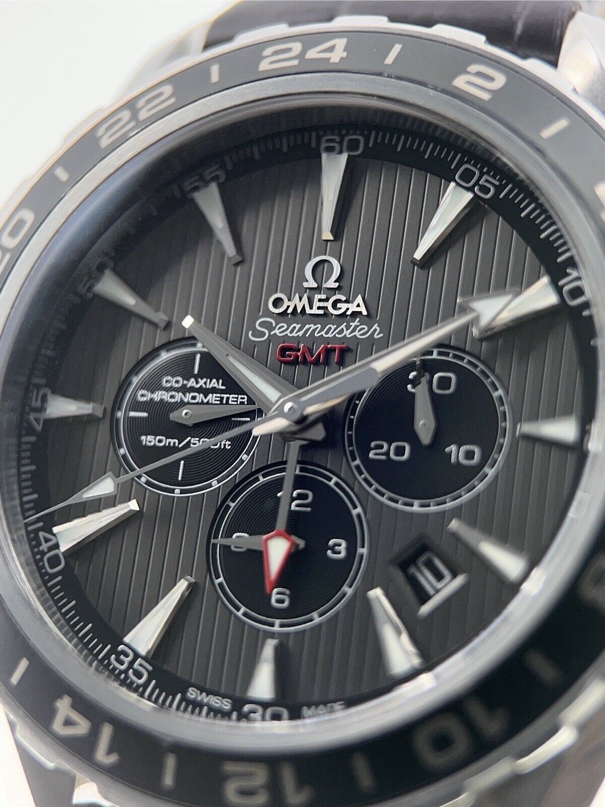 Omega Seamaster Aqua Terra GMT Steel Gray 44mm Automatic Men’s Watch - Box/Paper