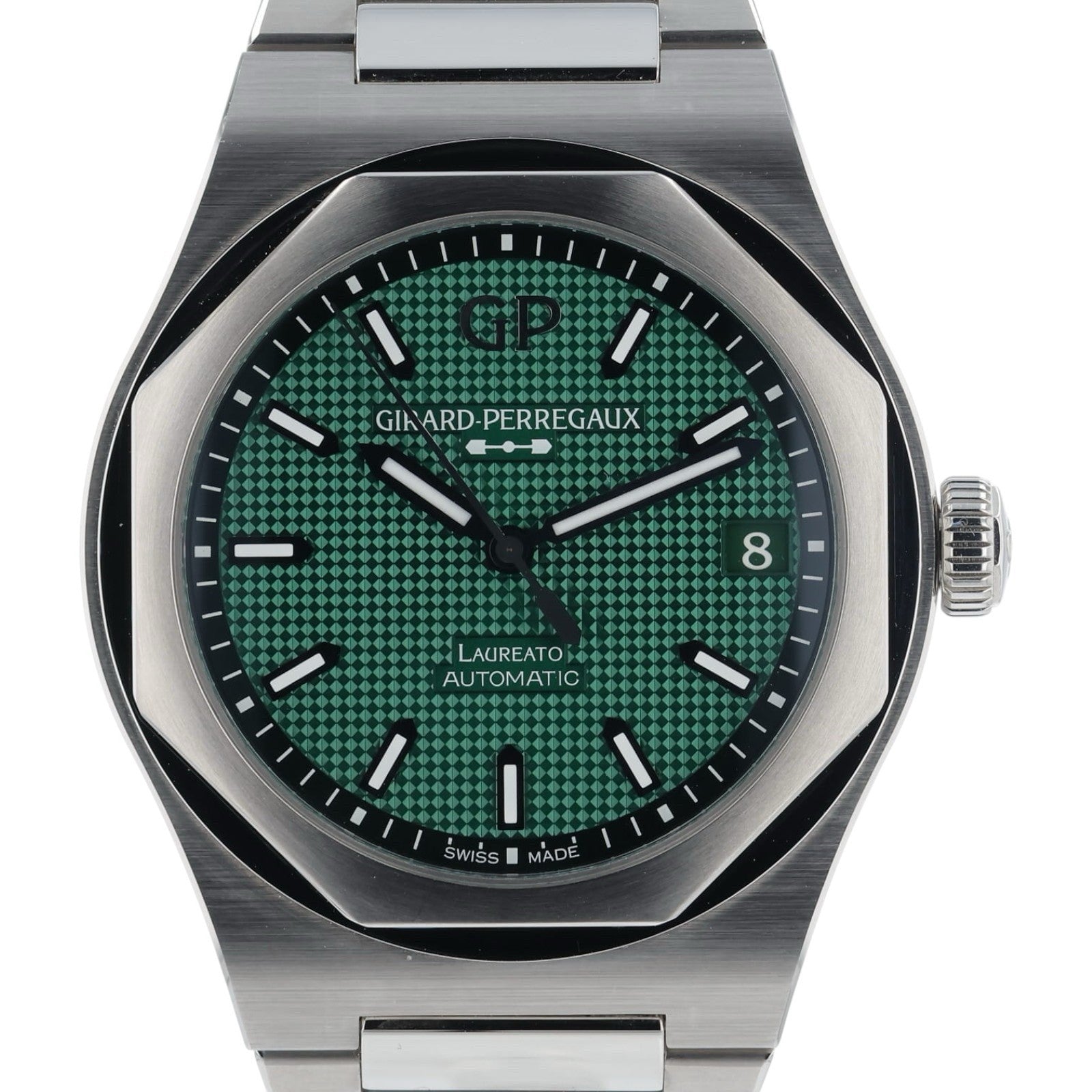 NEW 2025 Girard Perregaux Laureto Steel Green Dial 42mm Automatic Mens 81010
