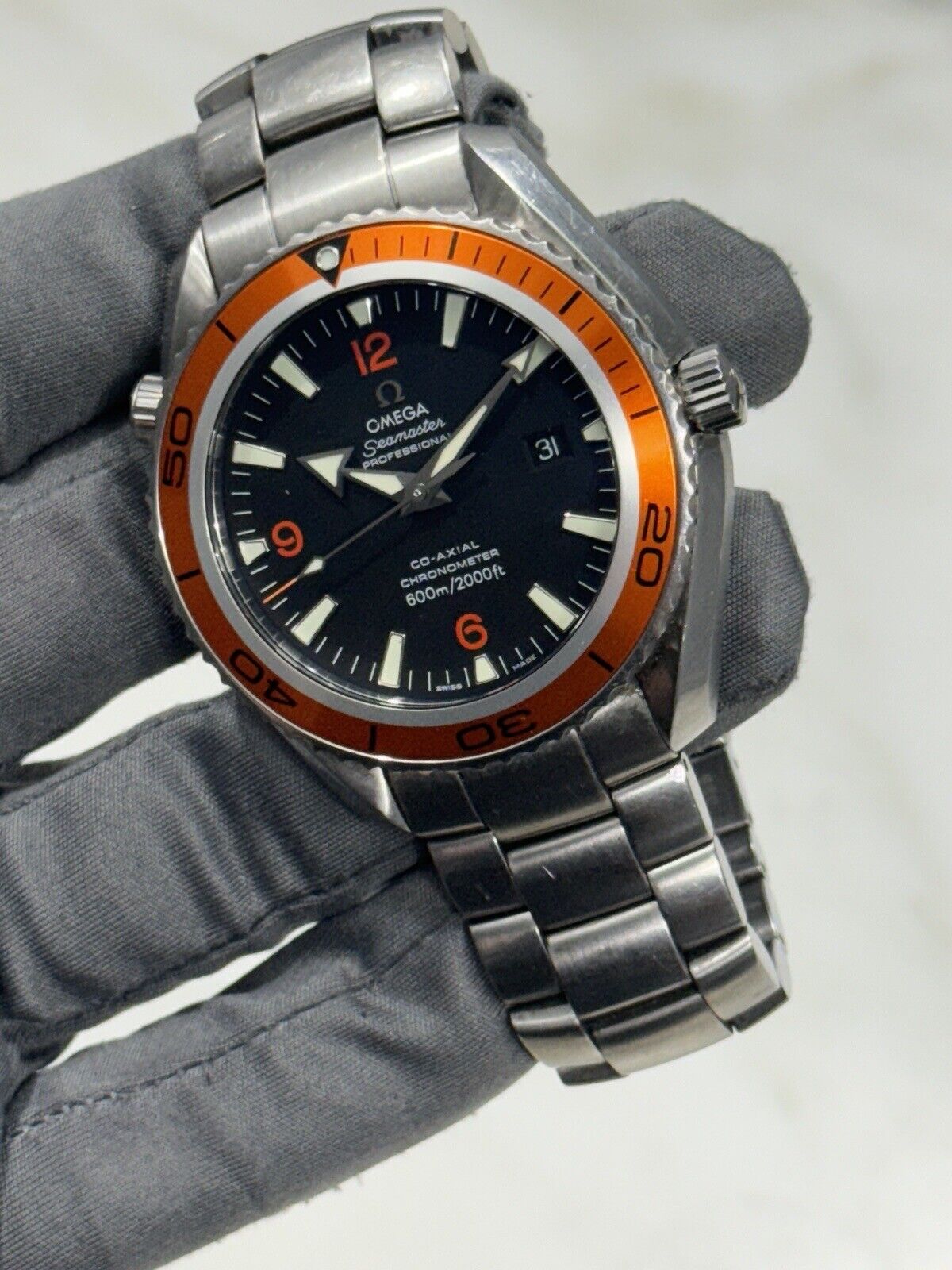 Omega Seamaster Planet Ocean 45mm Steel Black Dial Mens Watch 2208.50.00