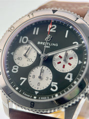 NEW Breitling Classic Avi Steel Green Dial 42mm Automatic Mens Watch A23380