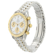 Omega Speedmaster Reduced White Dial 18k Yellow Gold & Steel 39mm Mens 175.0033