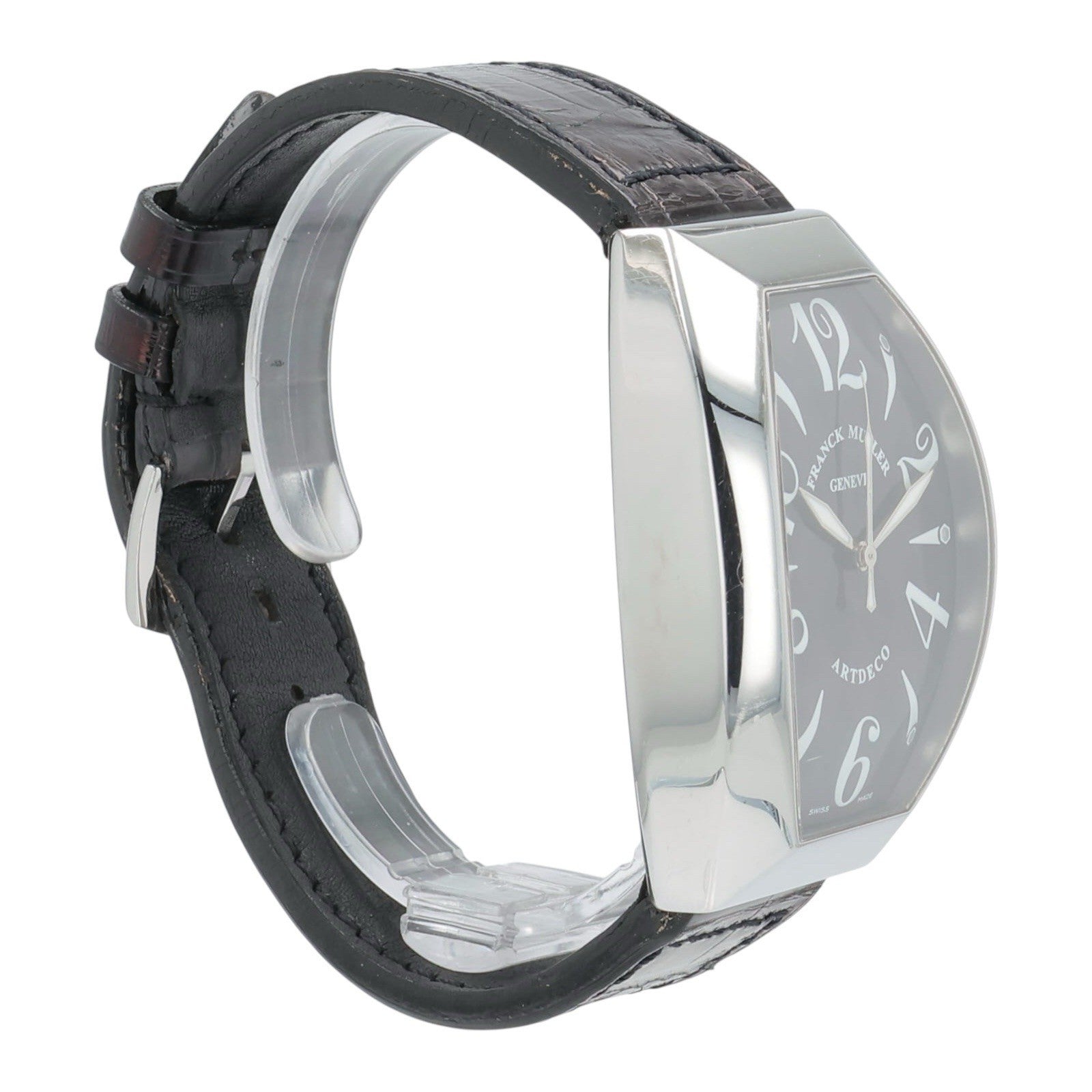 Franck Muller Artdeco Steel Black Dial 36mm Automatic Men's Watch 11000HSC