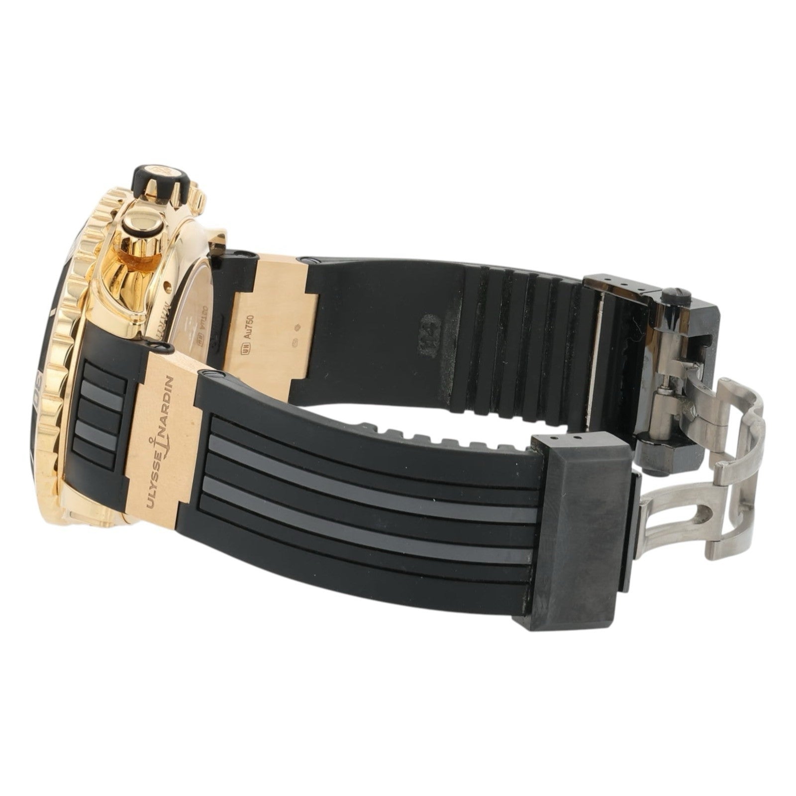 Ulysse Nardin Marine Diver Black Dial 18k Rose Gold 43mm Automatic Mens 1502-151