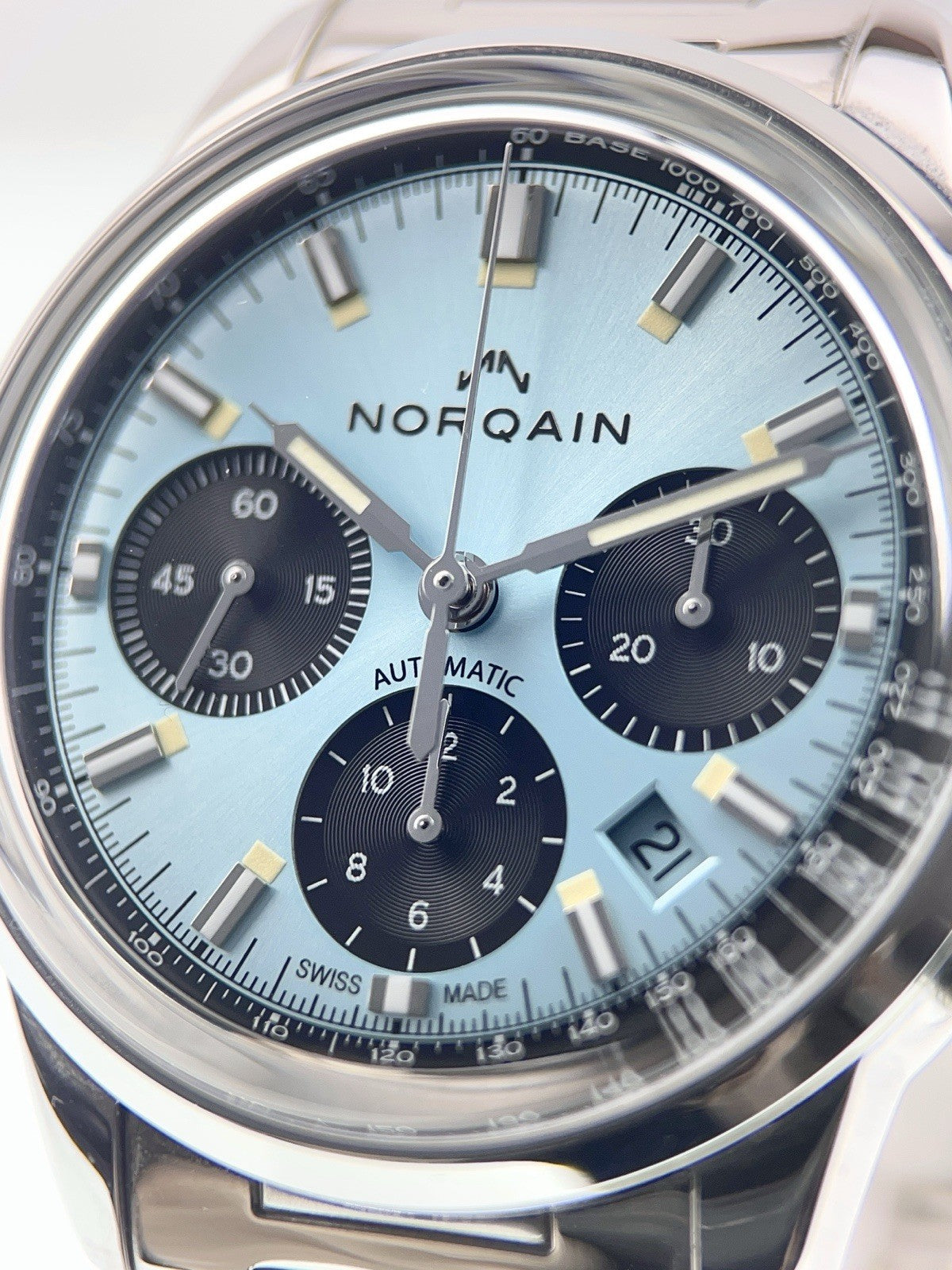 Norqain Freedom Stainless Steel Ice Blue Dial 40mm Automatic Men's Watch N2201