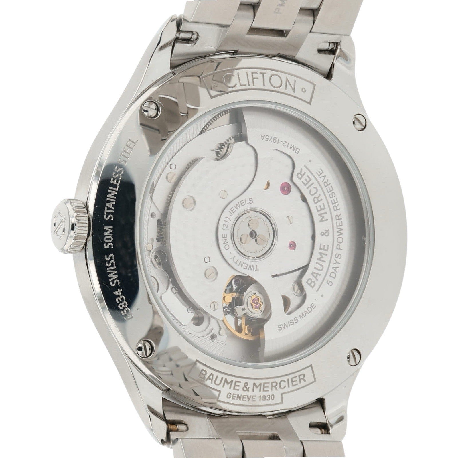 Baume & Mercier Clifton Stainless Steel White Dial 40mm Automatic Mens M0A10398