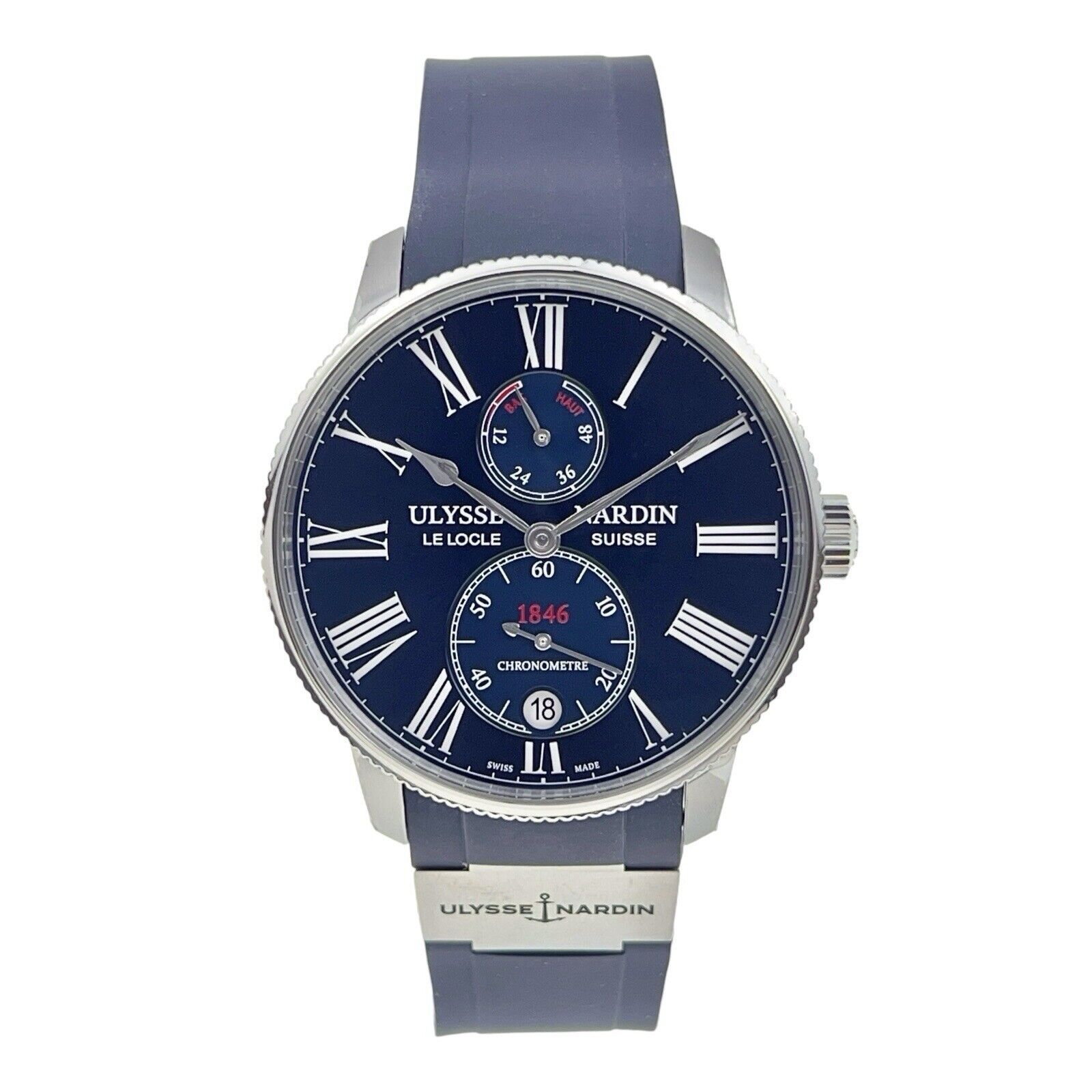 NEW 2024 Ulysse Nardin Marine Steel Blue 42mm Automatic Men’s Watch 1183-310