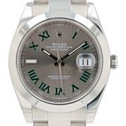 Rolex Datejust 41 Wimbledon Steel Grey Dial 41mm Automatic Mens Watch 126300