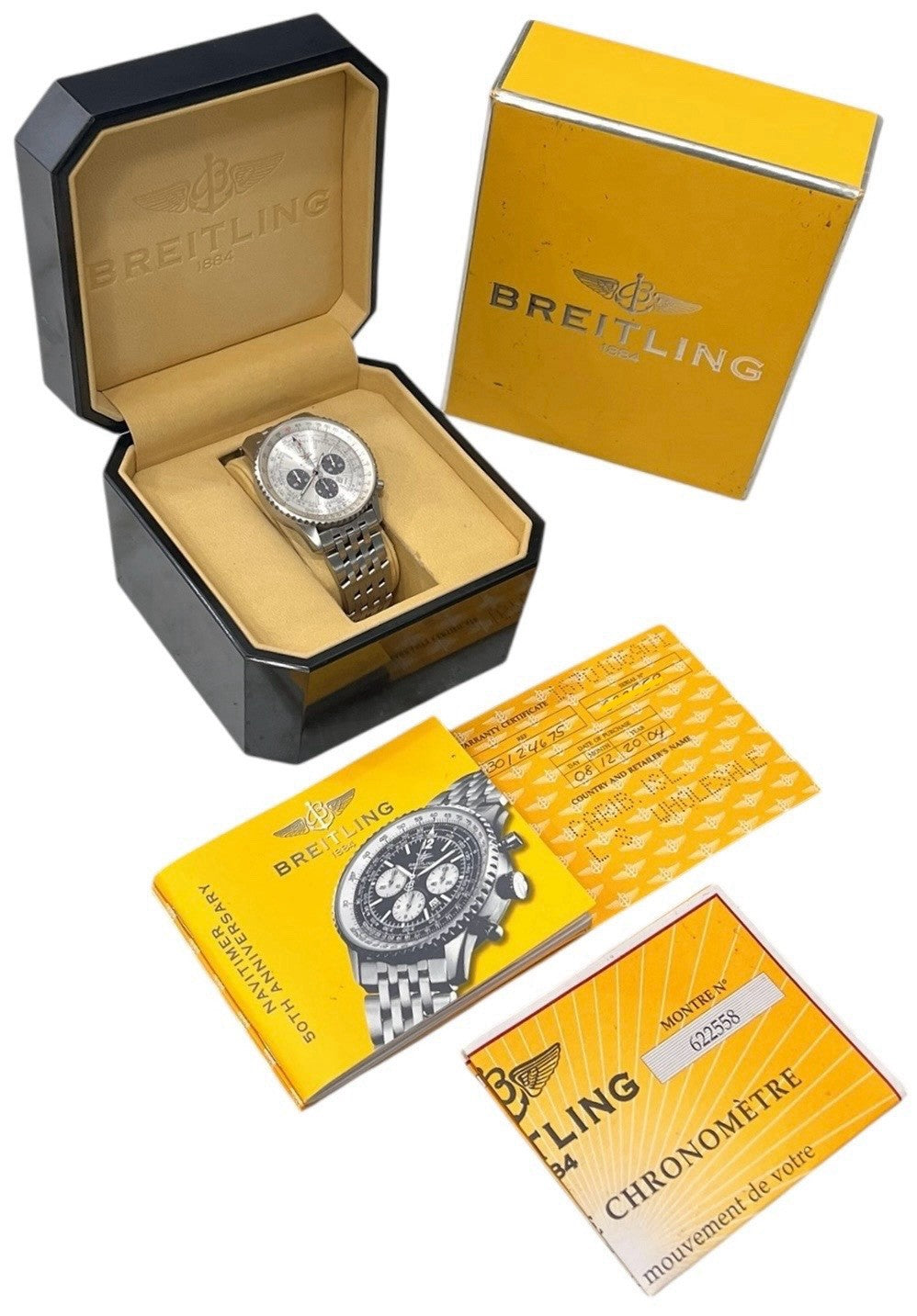 Breitling Navitimer Stainless Steel Silver Dial 41mm Automatic Mens Watch A41322