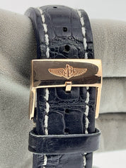 Breitling Transocean Chrono 18k Rose Gold White Dial 46mm Automatic Watch RB0510