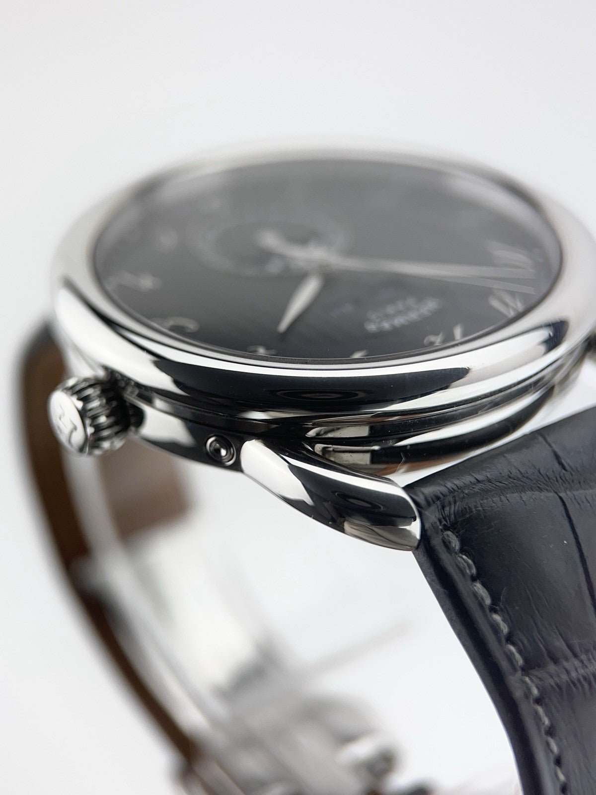 Hermes Arceau Stainless Steel Grey Black Dial 43mm Automatic Mens Watch AR8.810