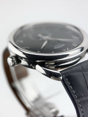 Hermes Arceau Stainless Steel Grey Black Dial 43mm Automatic Mens Watch AR8.810