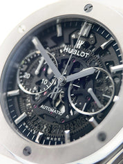 Hublot Classic Titanium Skeleton Dial 45mm Automatic Men's Watch 525.NX.0170.RX