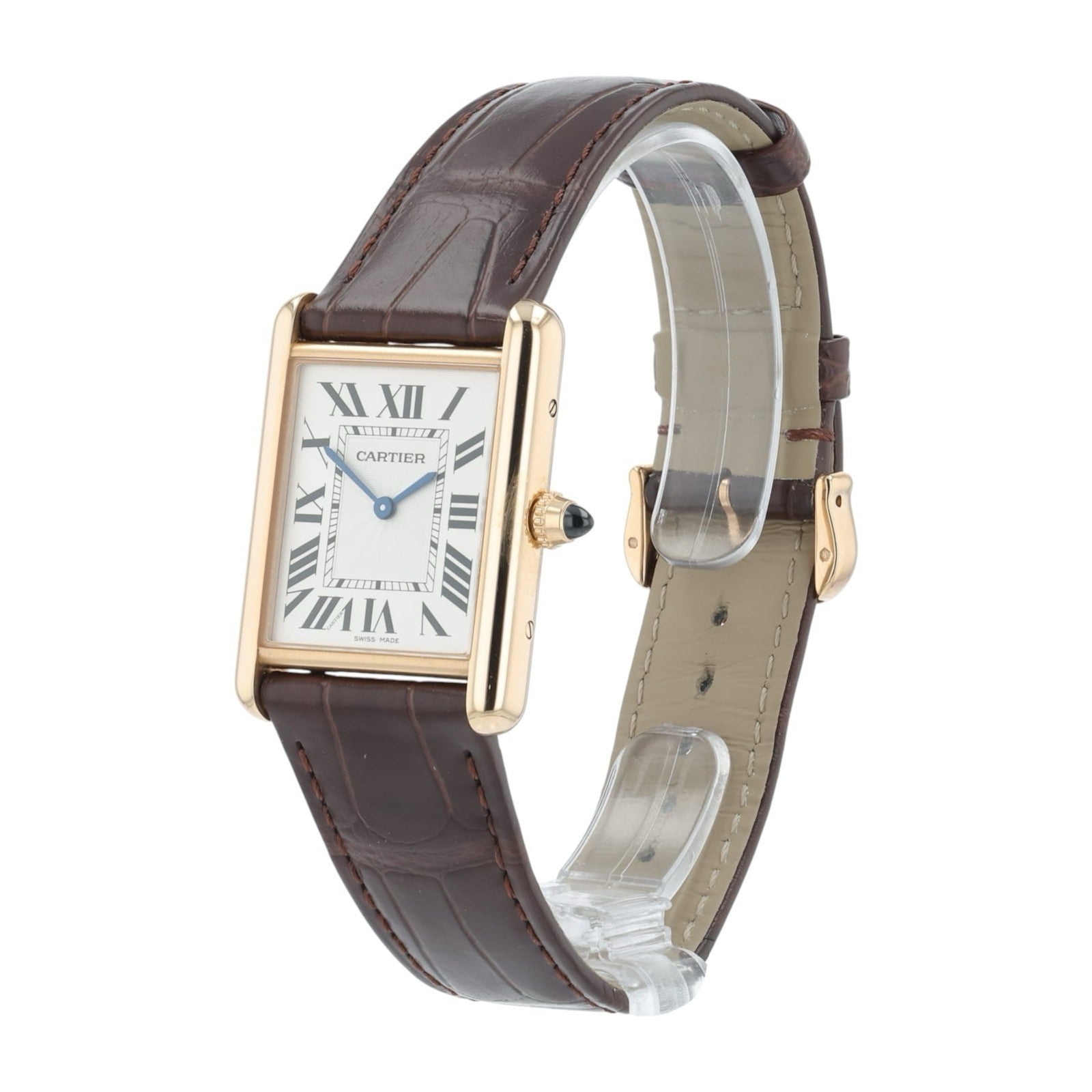 Cartier Tank Louis Cartier 18k Rose Gold Silver Dial 33x25mm Manual WGTA0011