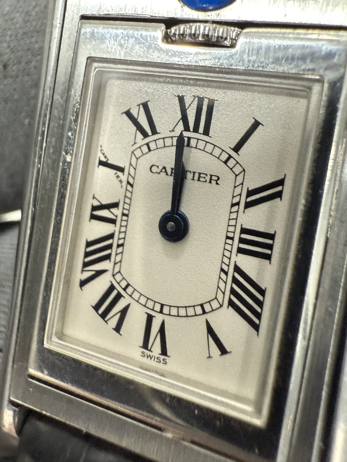 Cartier Tank Basculante Small 25 x 22mm Quartz Steel W1011158 Selling As-Is