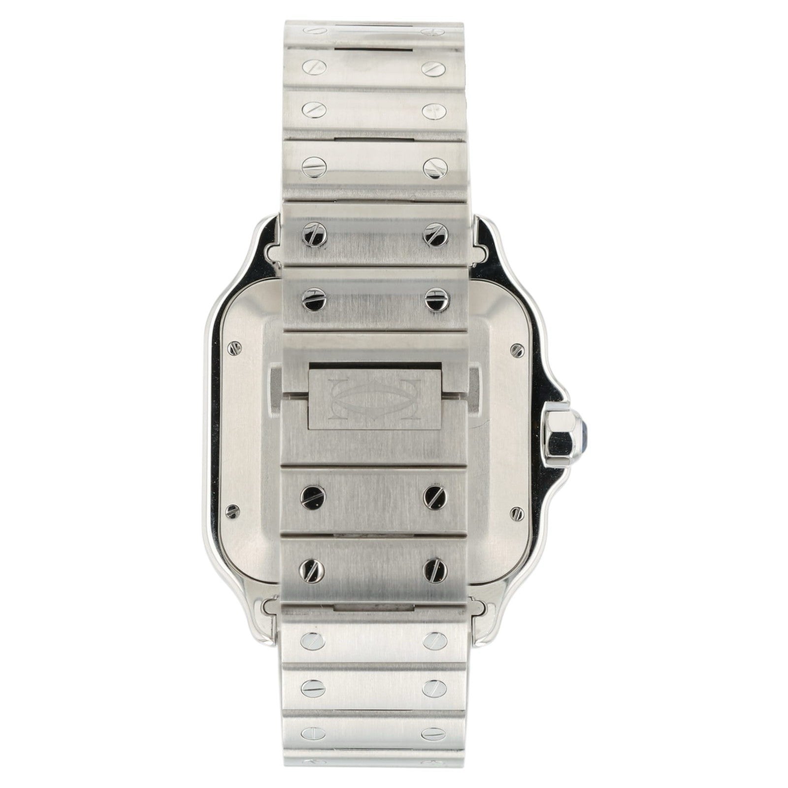 Cartier Santos Dual Time Gray Dial Steel 40.2mm Automatic Mens Watch WSSA0076
