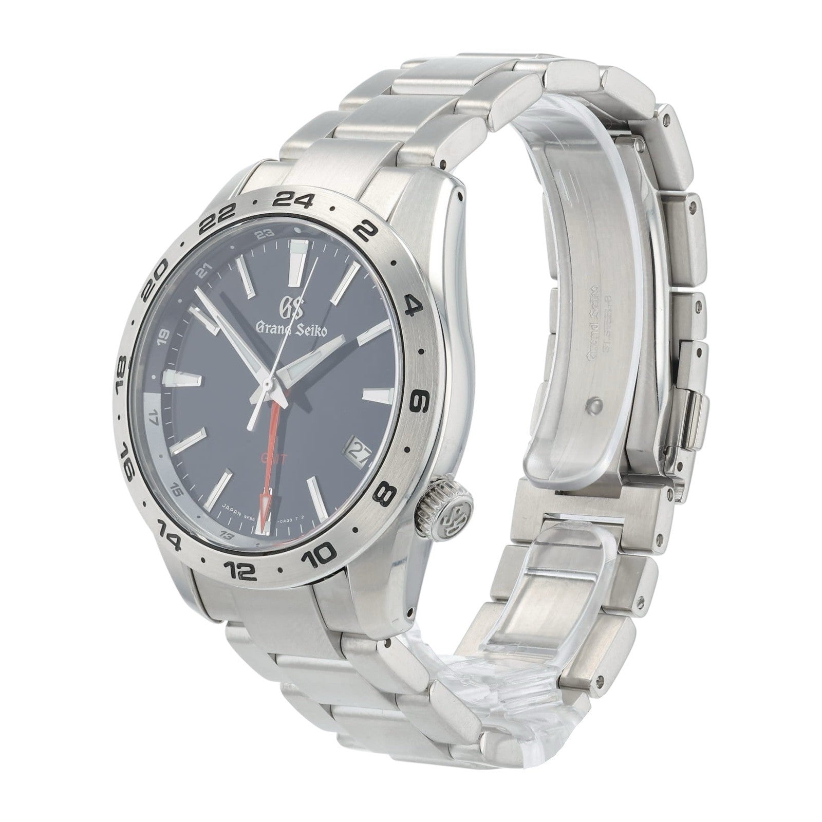 Grand Seiko GMT Blue Dial Stainless Steel 39mm Quartz Movement Mens SBGN029