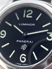 Panerai Luminor Base Logo Men's Black Watch - PAM00000 Manual Wind B&P 2012