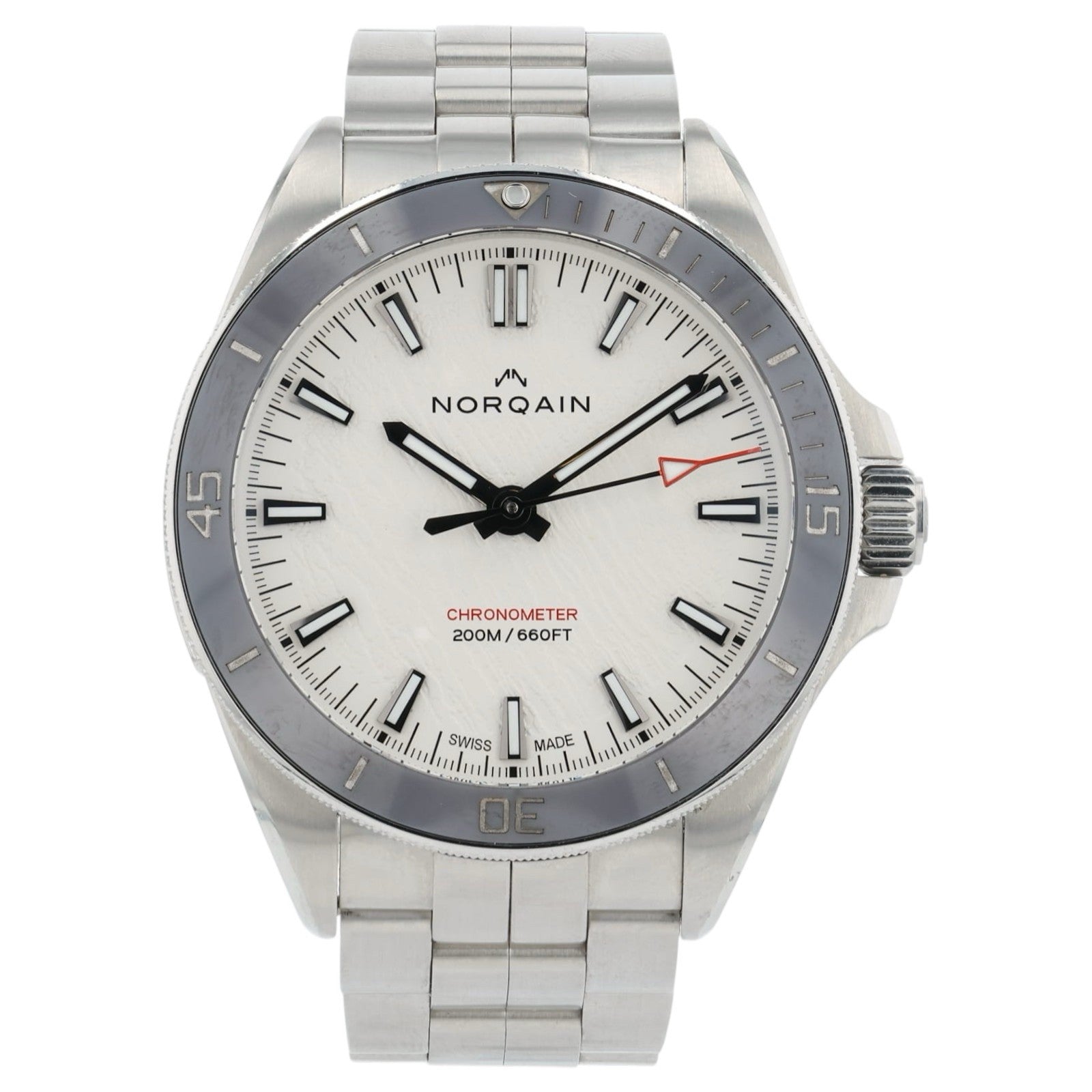 Norqain Adventure Neverest White Dial Steel 41mm Automatic Men’s Watch NN1001