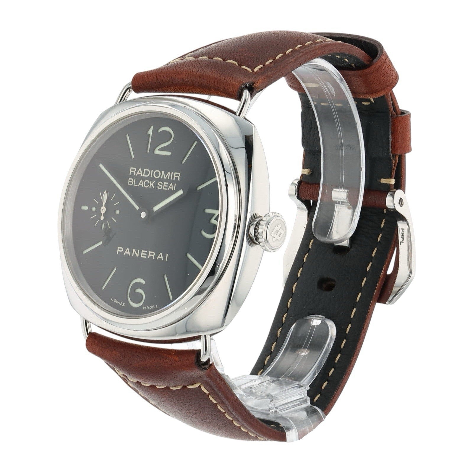 Panerai Radiomir Black Seal Steel Black Dial 45mm Manual Wind Mens PAM00183