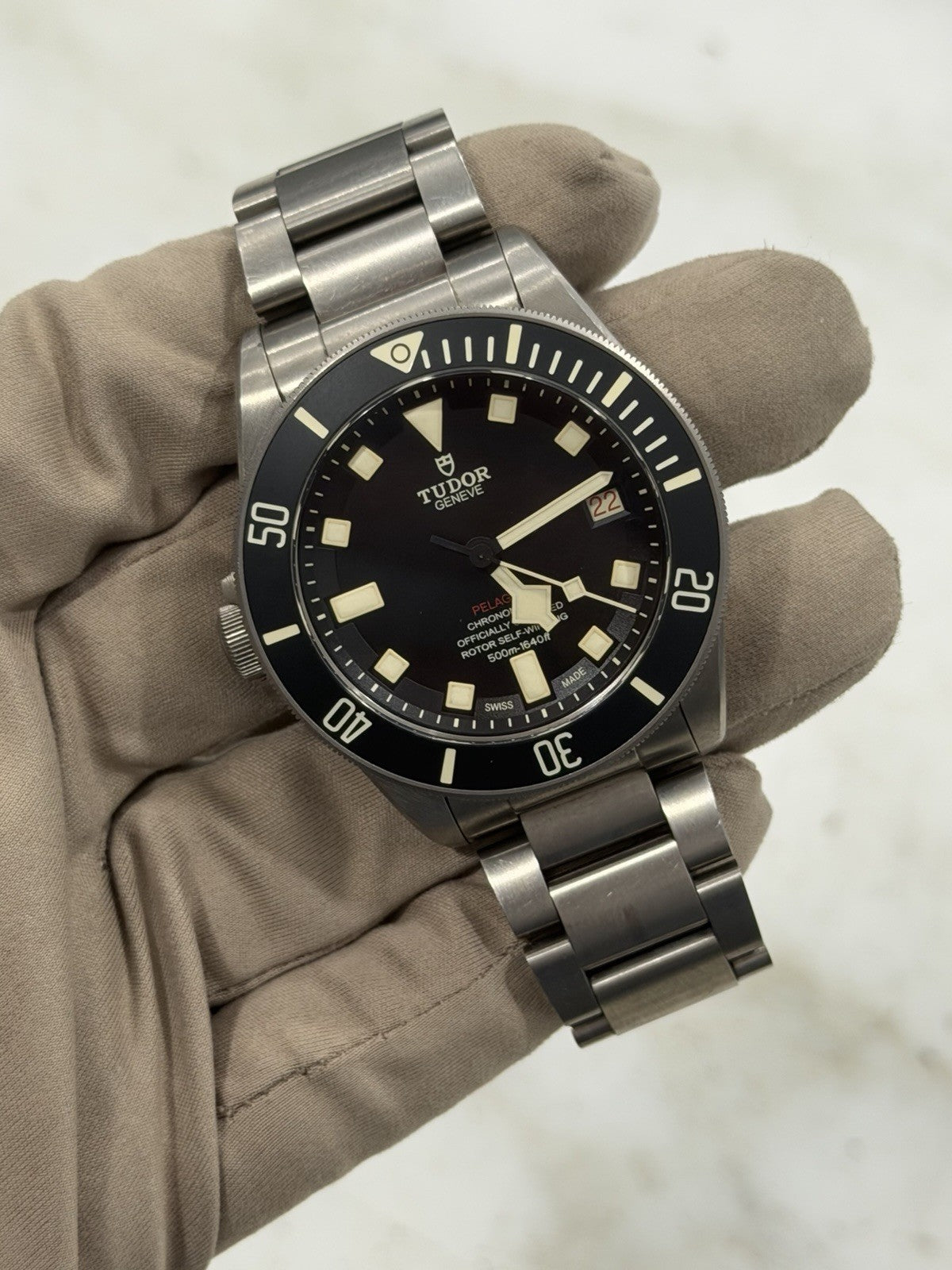 2018 Tudor Pelagos LHD Men's Automatic Titanium Watch 25610TNL - Box/Paper