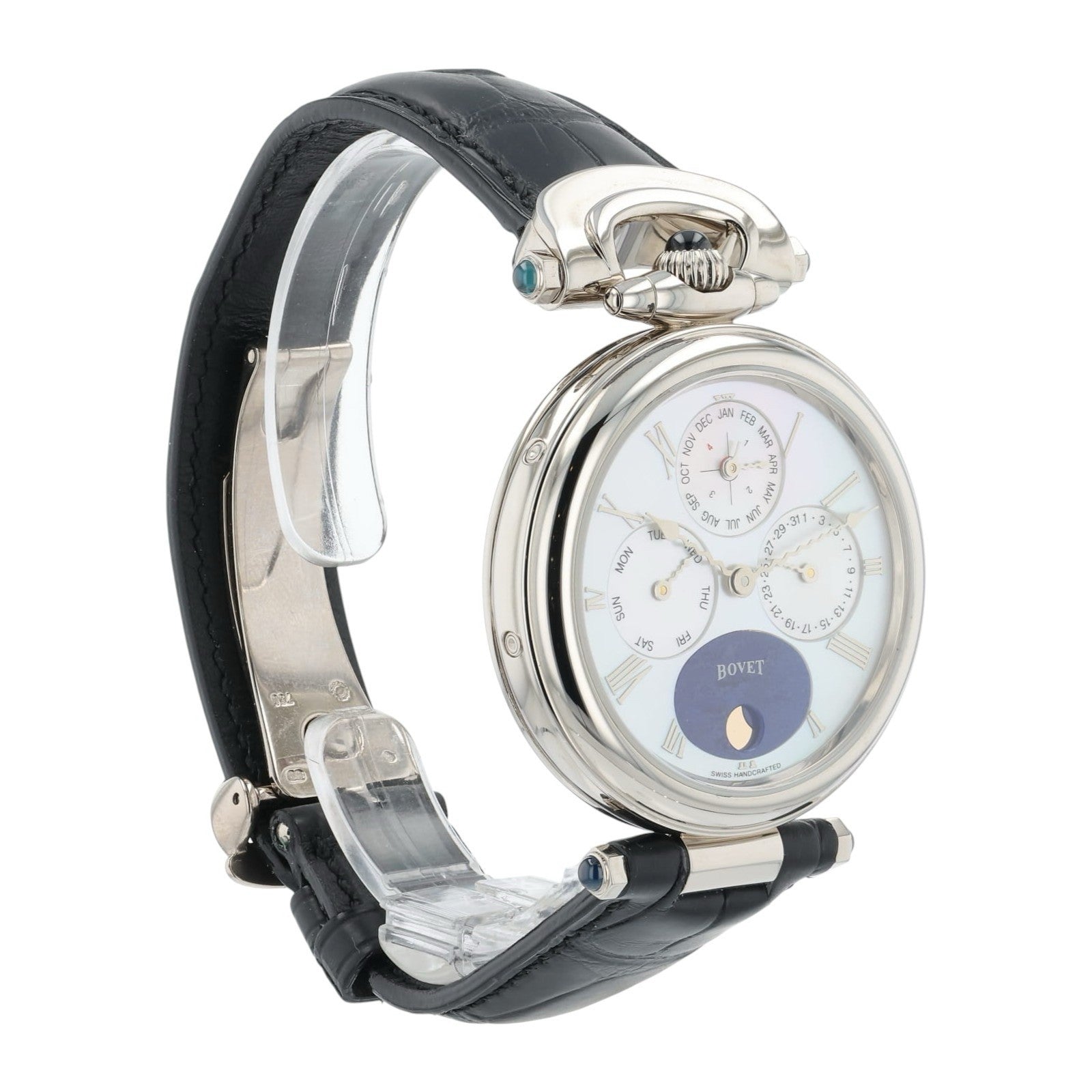 NEW 2025 Bovet Fleurier Perpetual Calendar 18k White Gold MOP Dial 39mm CP0037