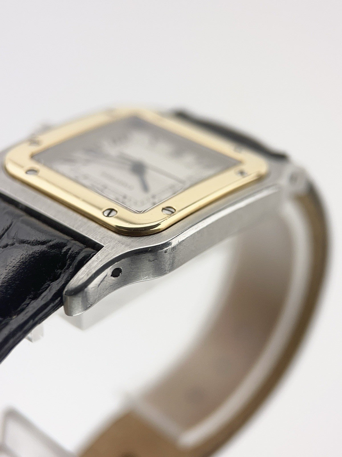 Cartier Santos Galbee Gold & Steel Silver Dial 29mm Quartz Men's Watch 187901
