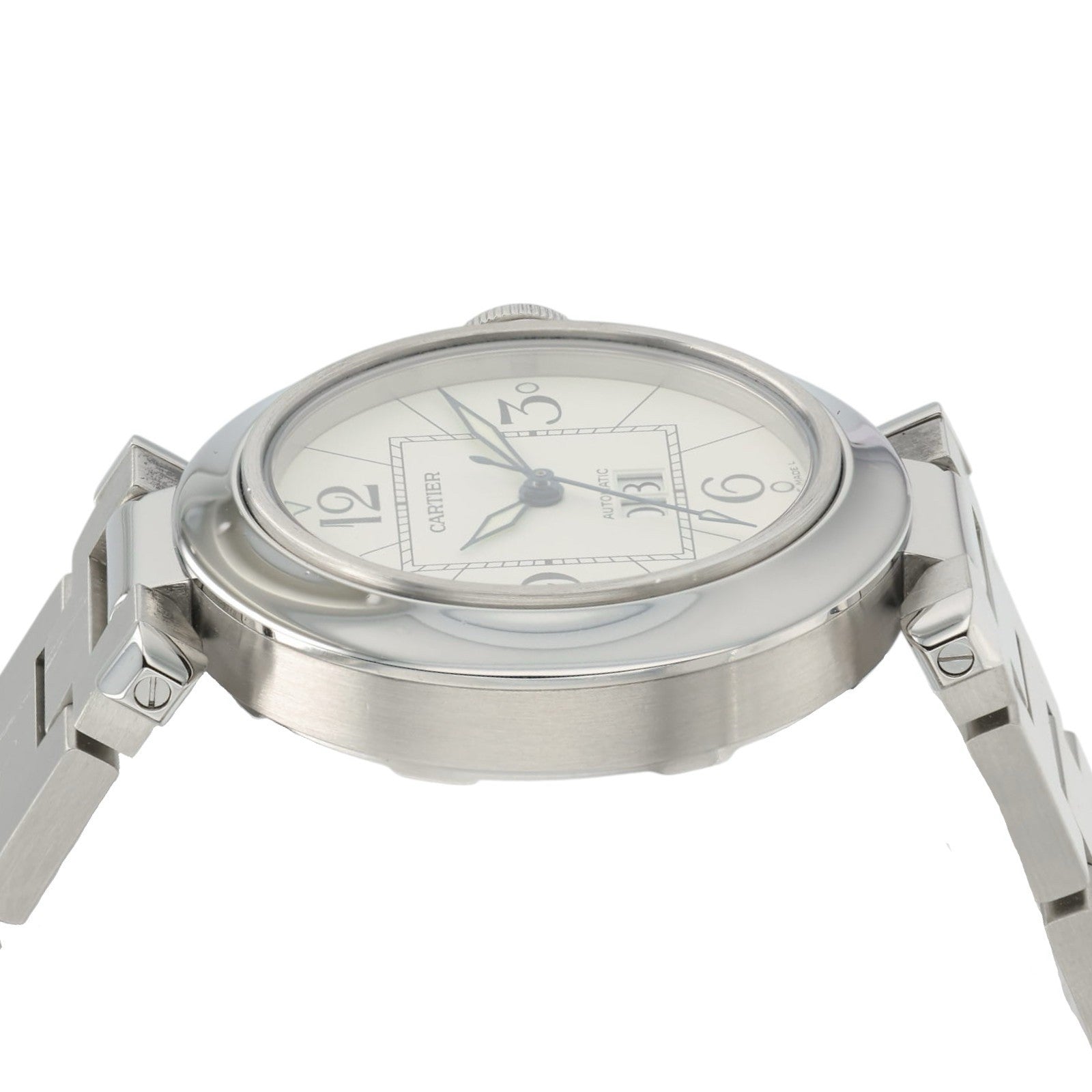 Cartier Pasha White Dial Stainless Steel 35mm Automatic Men’s Watch 2475