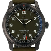 Breitling Aviator Blacksteel Case Green Dial 41mm Automatic Movement Mens M17315