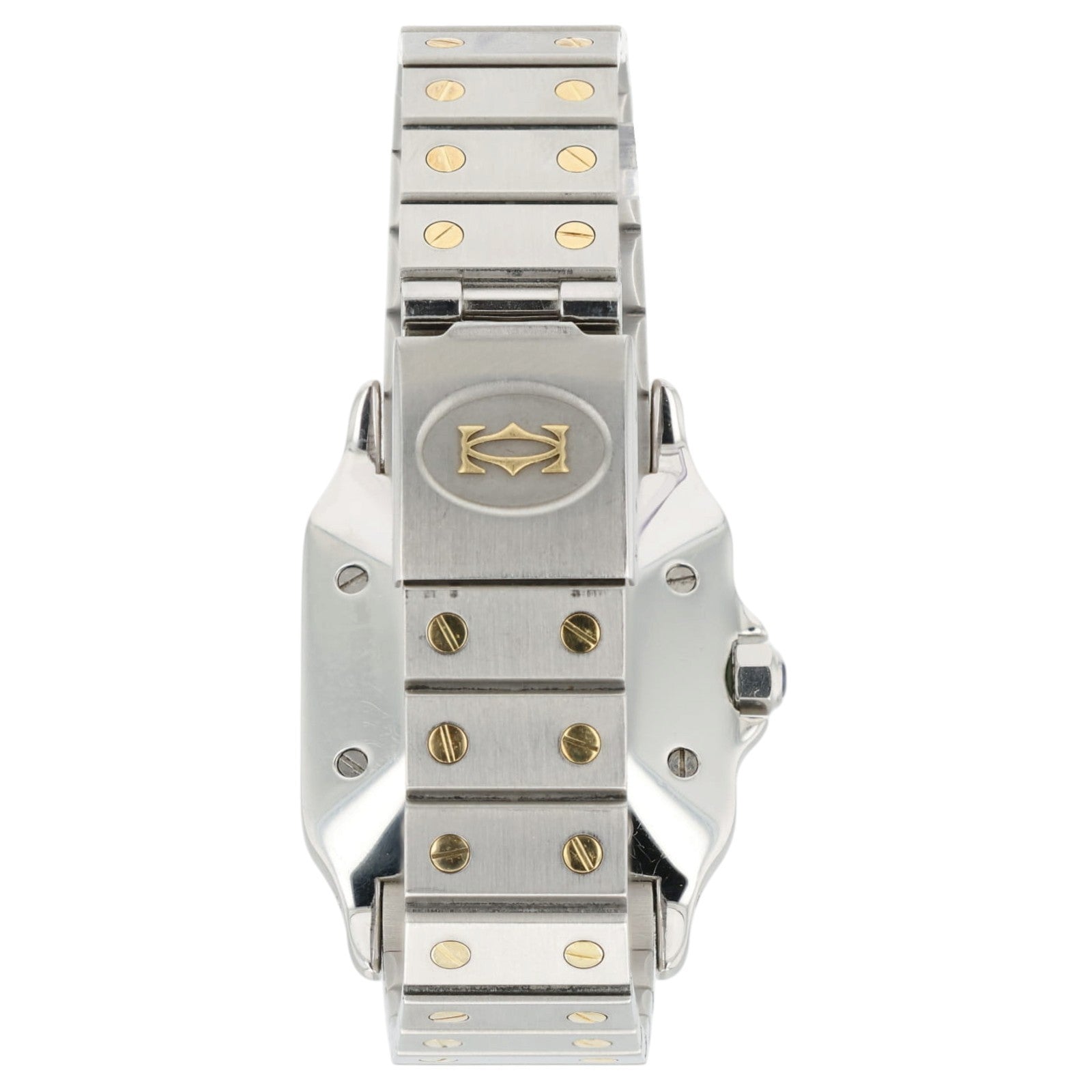 Cartier Santos Galbe White Dial Gold & Steel 41x29mm Automatic Mens Date 2961